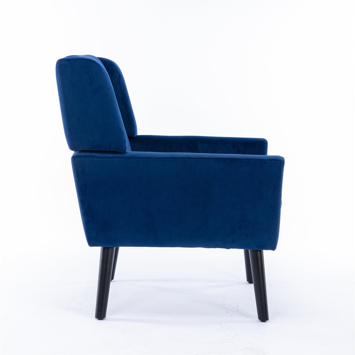 THE FURNITURE CO. Accent Chair Soft Modern Blue Velvet Upholstered Accent Chair