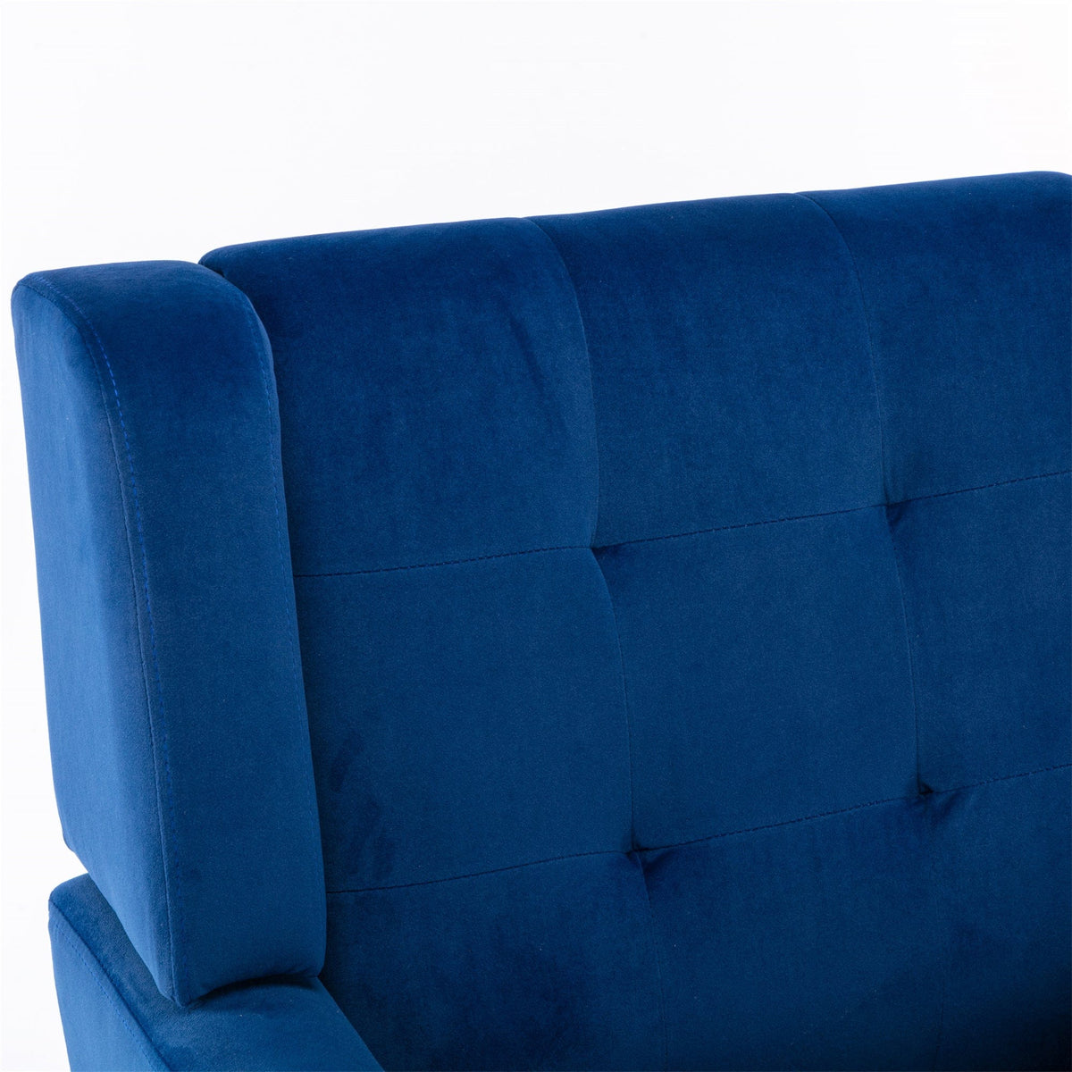 THE FURNITURE CO. Accent Chair Soft Modern Blue Velvet Upholstered Accent Chair