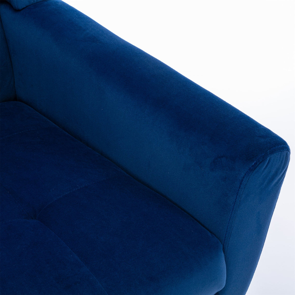 THE FURNITURE CO. Accent Chair Soft Modern Blue Velvet Upholstered Accent Chair