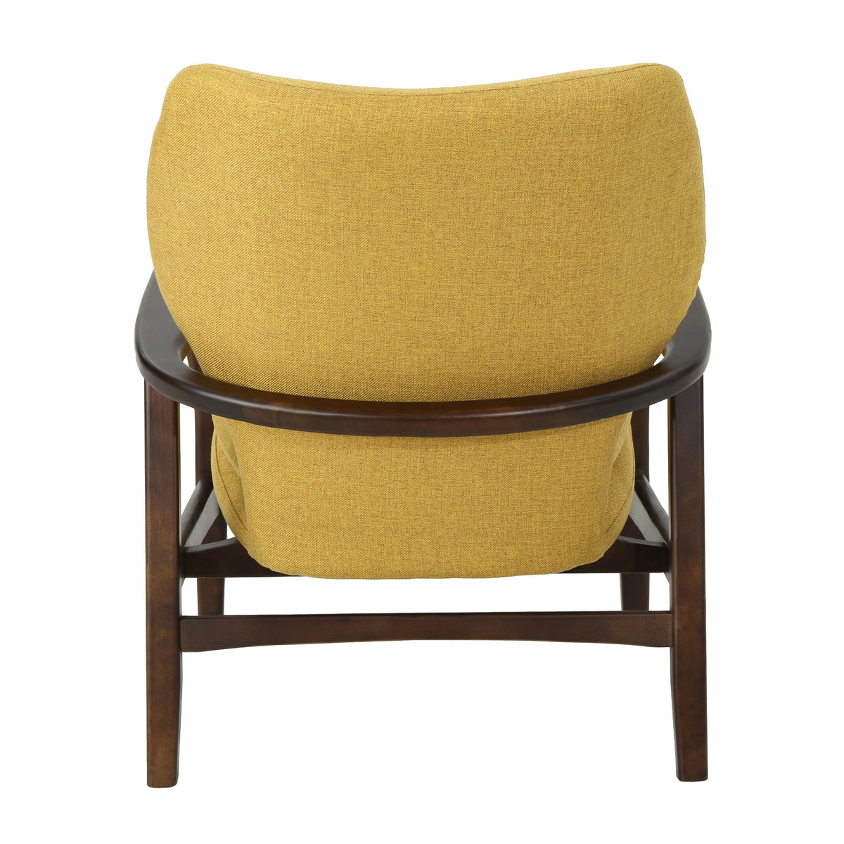 THE FURNITURE CO. Accent Chair Stylish Club Chair Upholstered In Soft Mustard Fabric