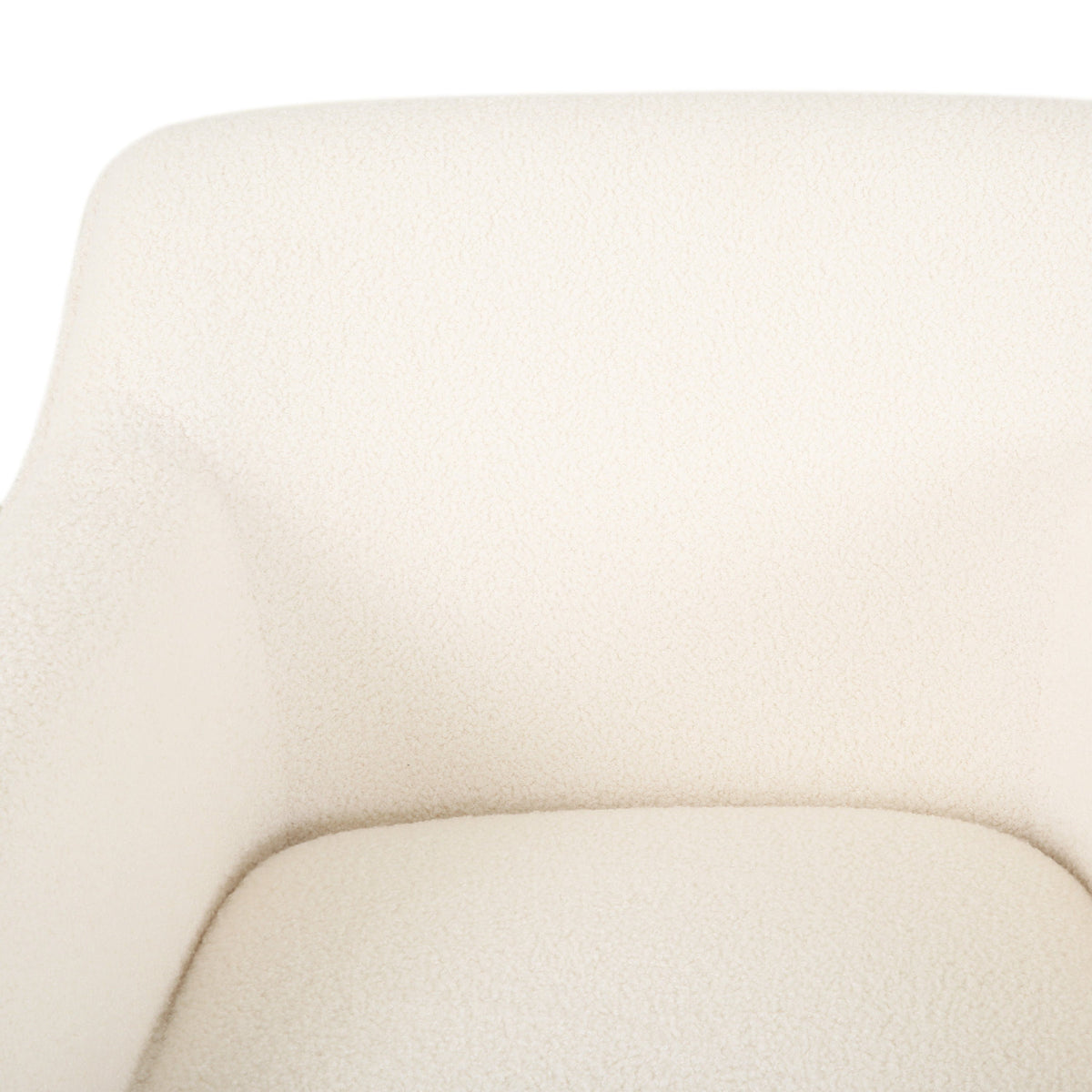 THE FURNITURE CO. Accent Chair Stylish Upholstered Armchair In Ivory Fabric