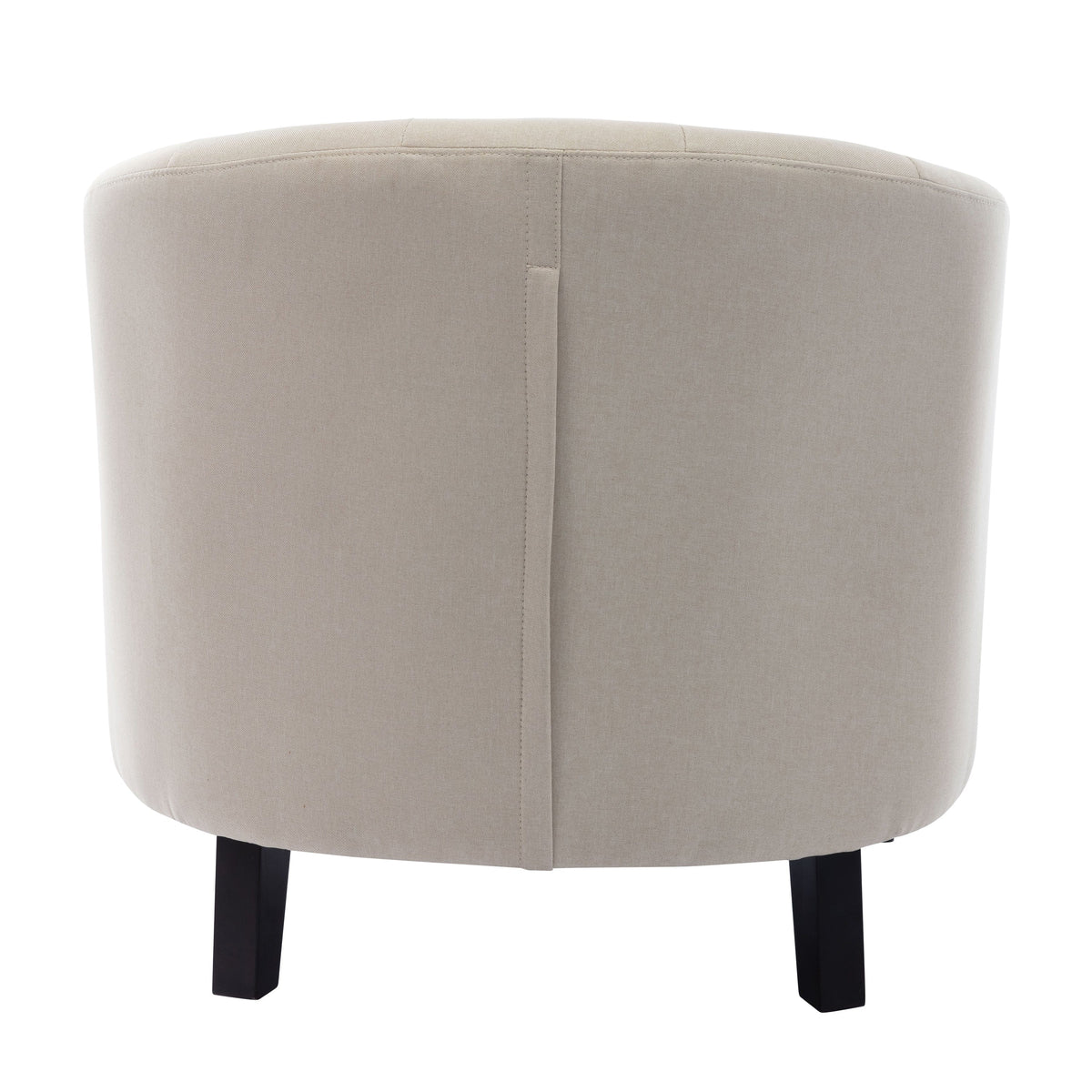 THE FURNITURE CO. Accent Chair Tan Tufted Chesterfield-Inspired Barrel Armchair