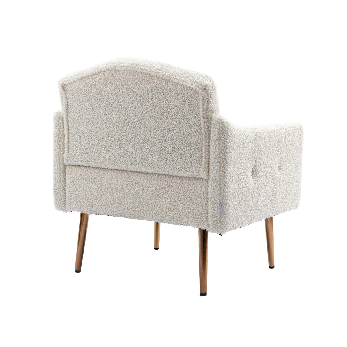 THE FURNITURE CO. Accent Chair Tufted Decorative Teddy Fabric Leisure Barrel Chair