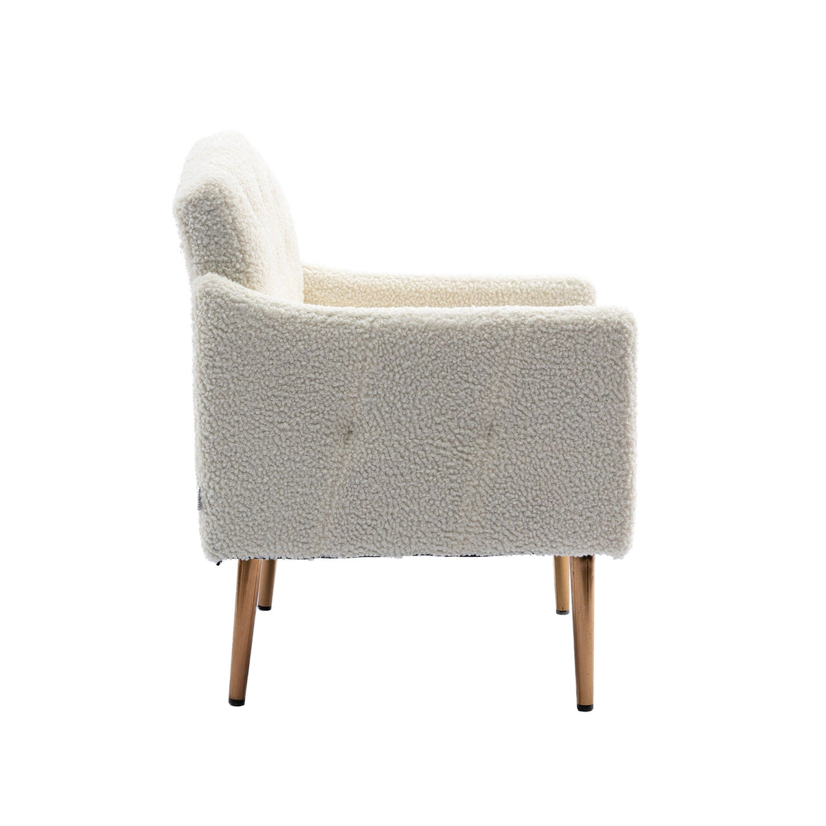 THE FURNITURE CO. Accent Chair Tufted Decorative Teddy Fabric Leisure Barrel Chair