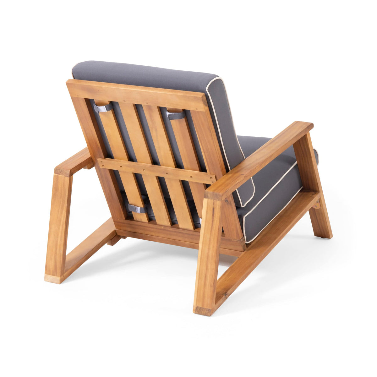 THE FURNITURE CO. Accent Chair Two Dark Gray Acacia Wood Adirondack Chair