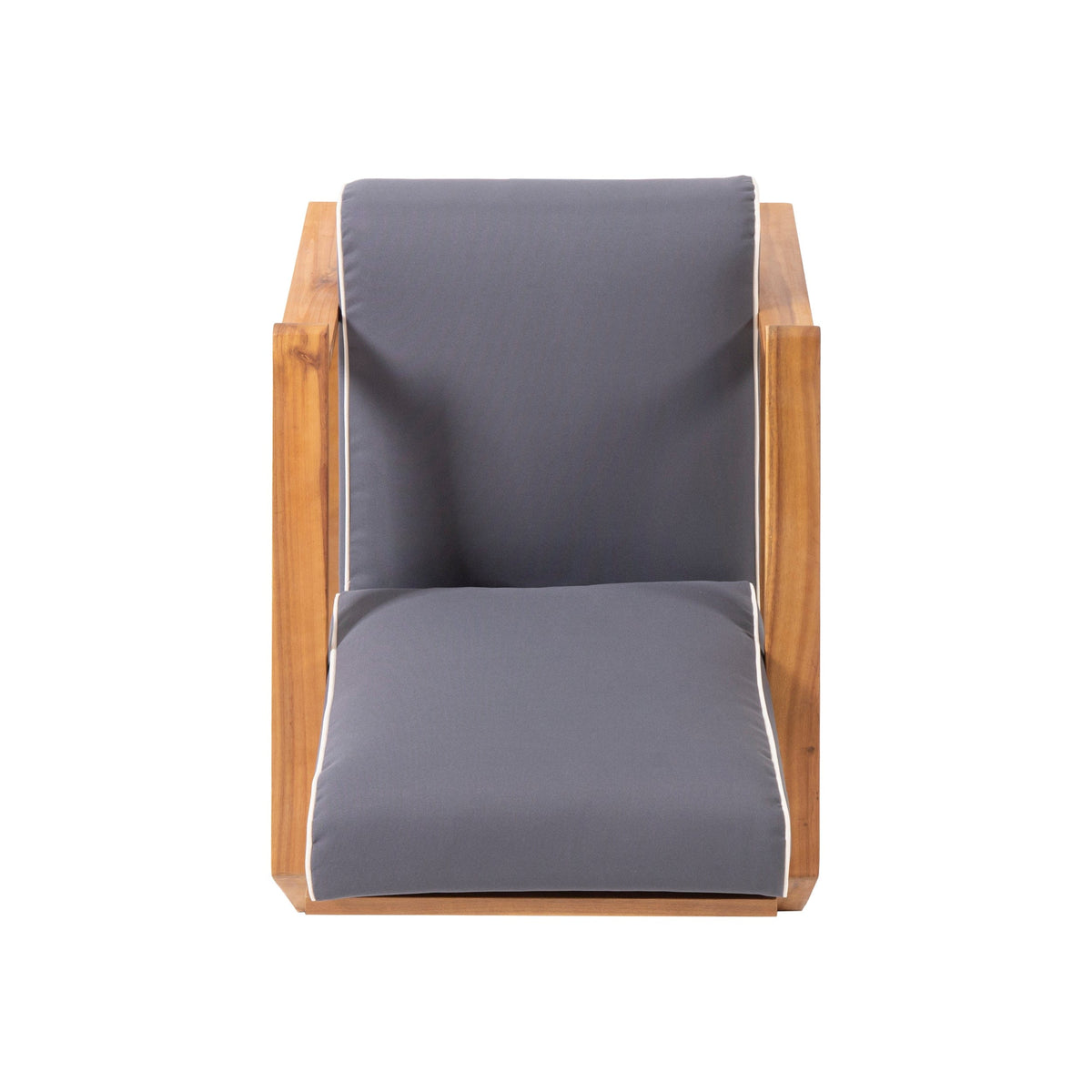 THE FURNITURE CO. Accent Chair Two Dark Gray Acacia Wood Adirondack Chair