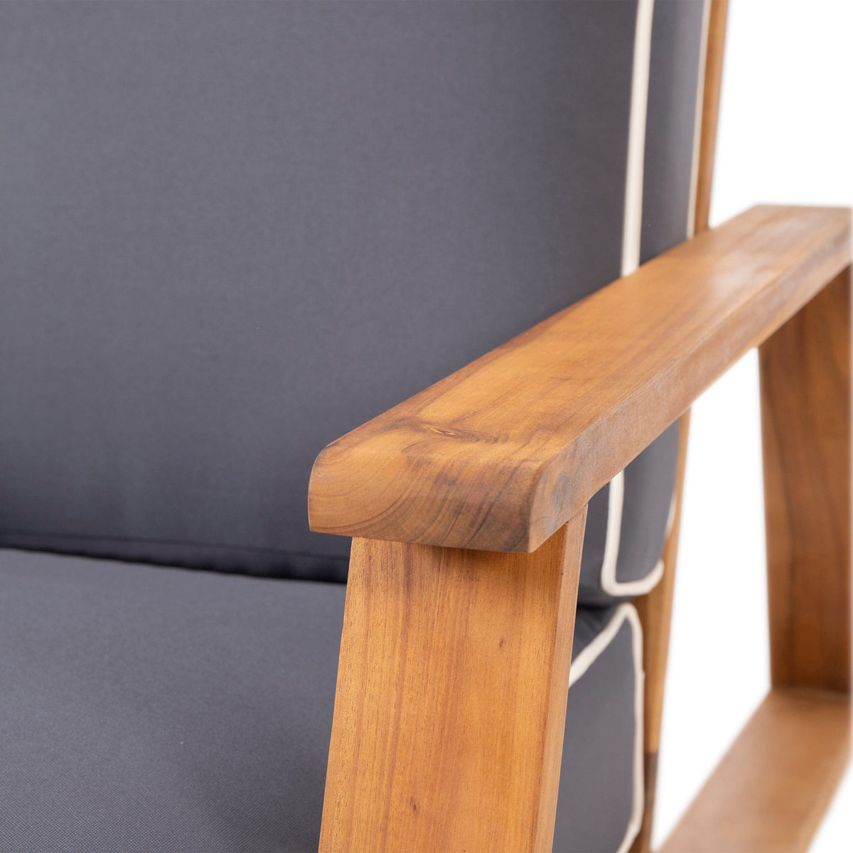 THE FURNITURE CO. Accent Chair Two Dark Gray Acacia Wood Adirondack Chair