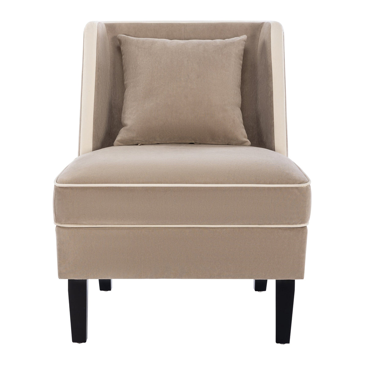 THE FURNITURE CO. Accent Chair Velvet Upholstered Traditional Style Accent Chair