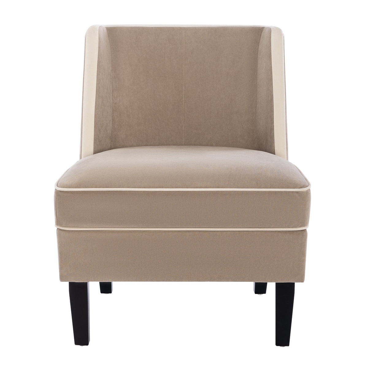 THE FURNITURE CO. Accent Chair Velvet Upholstered Traditional Style Accent Chair