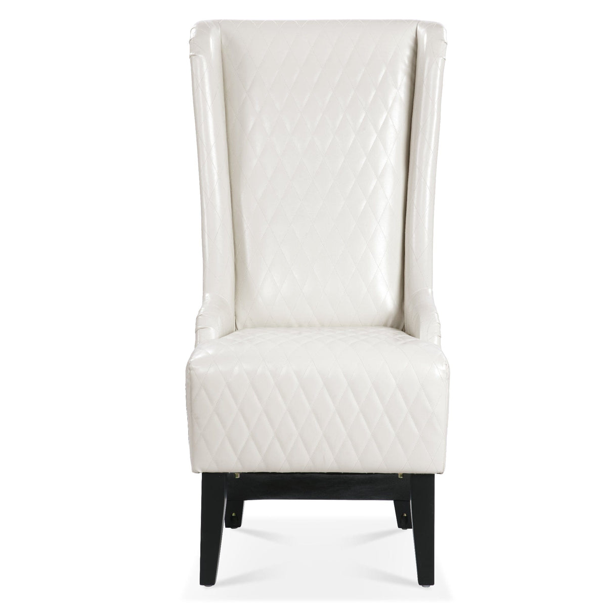 THE FURNITURE CO. Accent Chair Wide Faux Leather High-Back Accent Chair