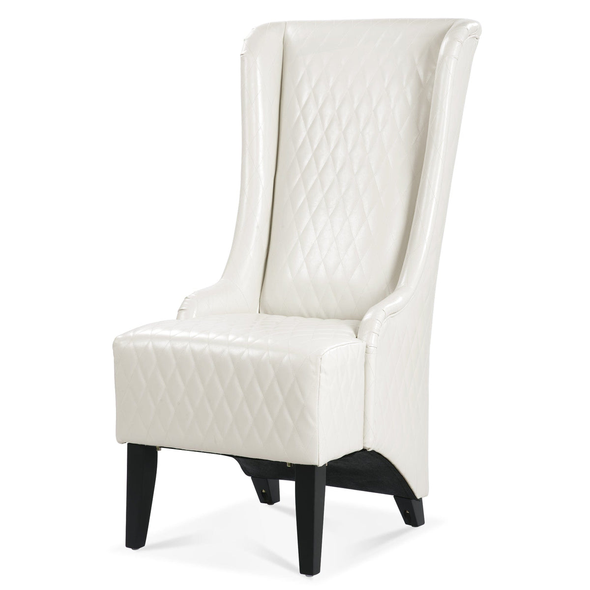 THE FURNITURE CO. Accent Chair Wide Faux Leather High-Back Accent Chair