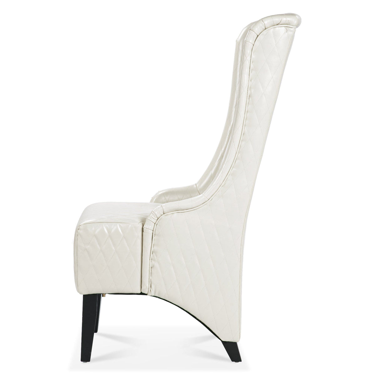 THE FURNITURE CO. Accent Chair Wide Faux Leather High-Back Accent Chair