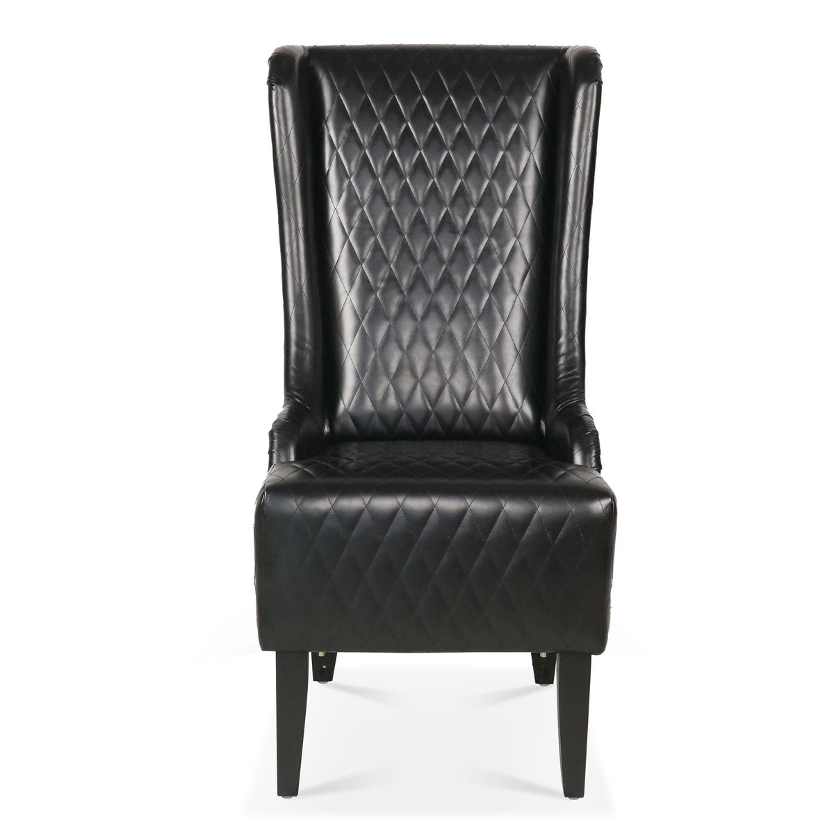 THE FURNITURE CO. Accent Chair Wide Faux Leather High-Back Accent Chair