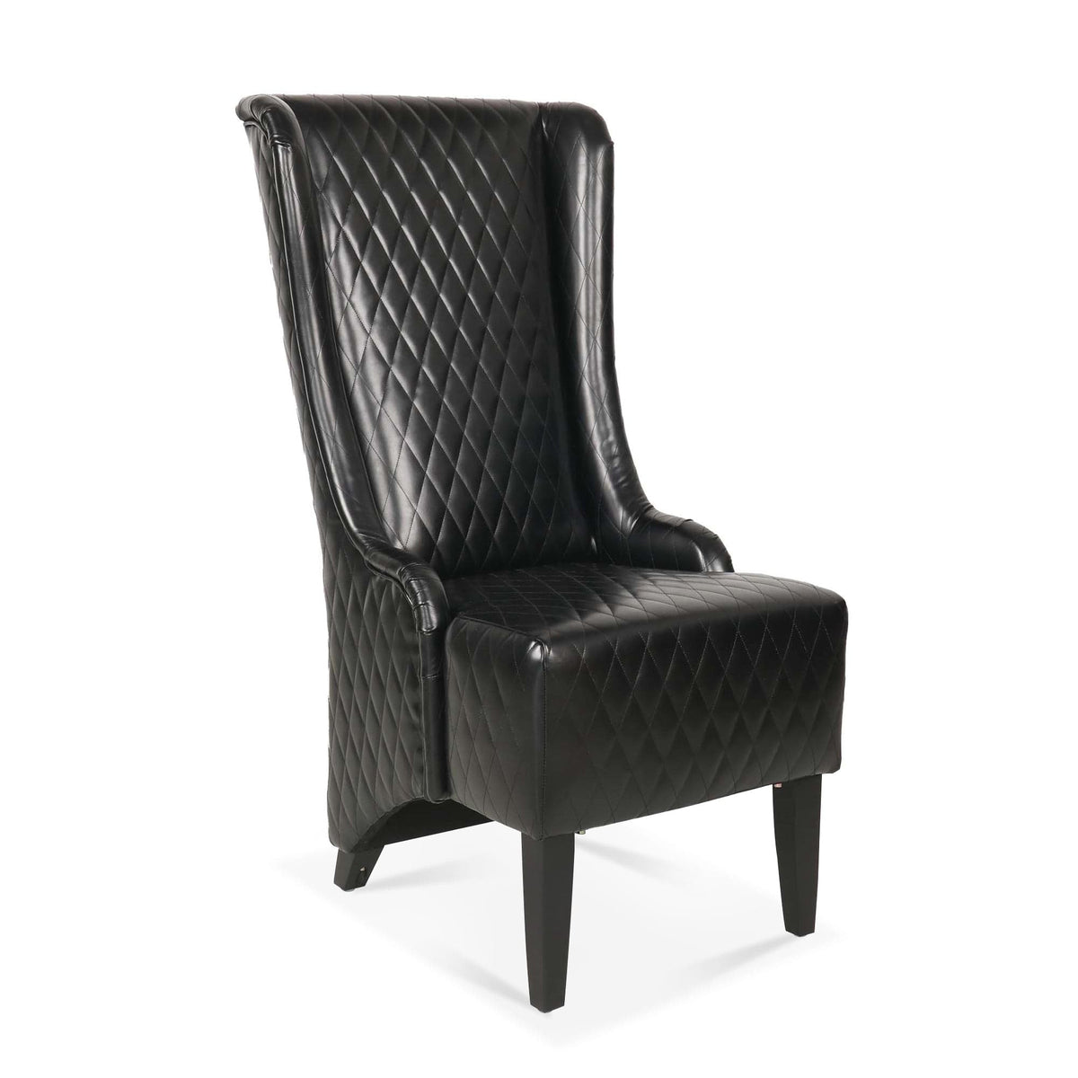 THE FURNITURE CO. Accent Chair Wide Faux Leather High-Back Accent Chair