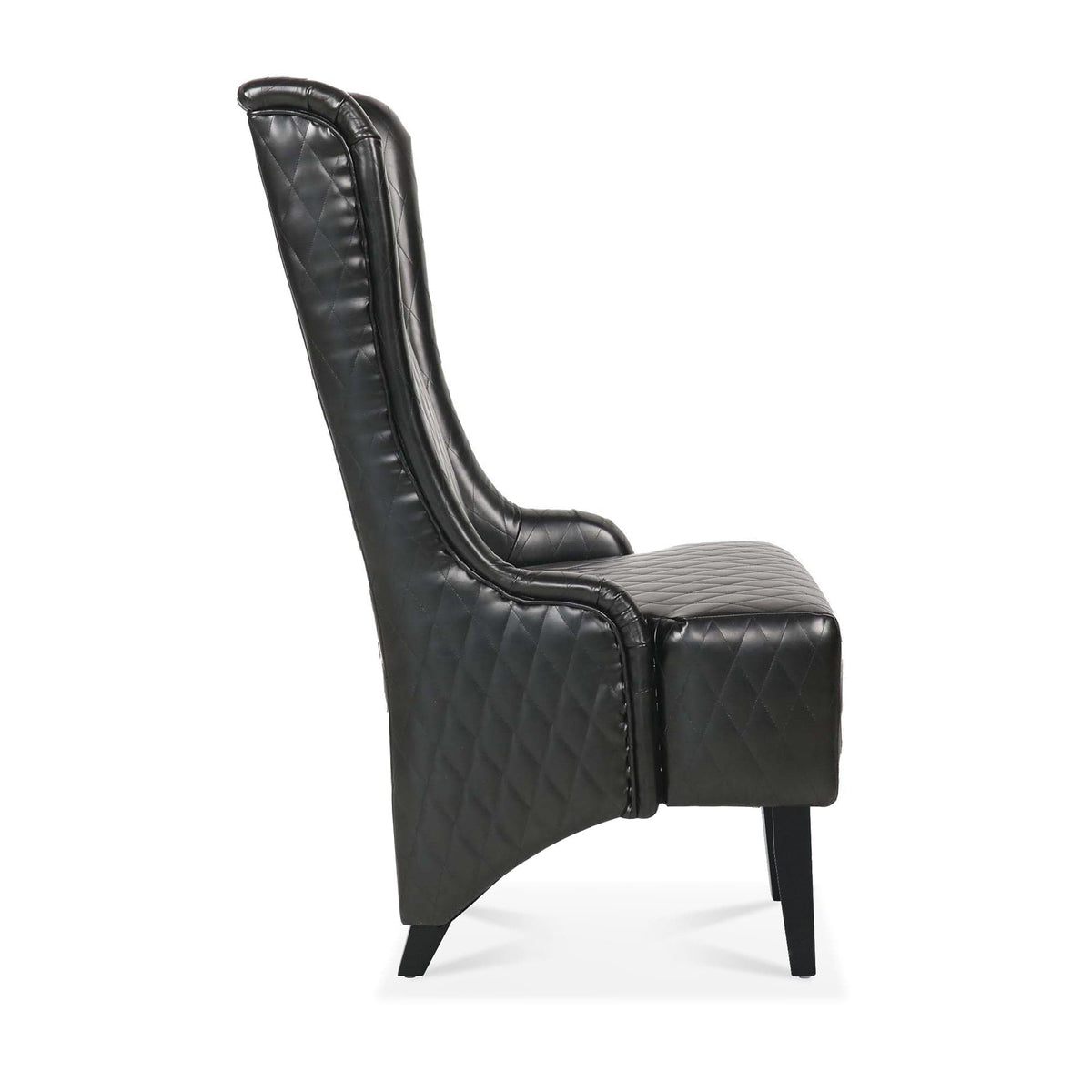 THE FURNITURE CO. Accent Chair Wide Faux Leather High-Back Accent Chair