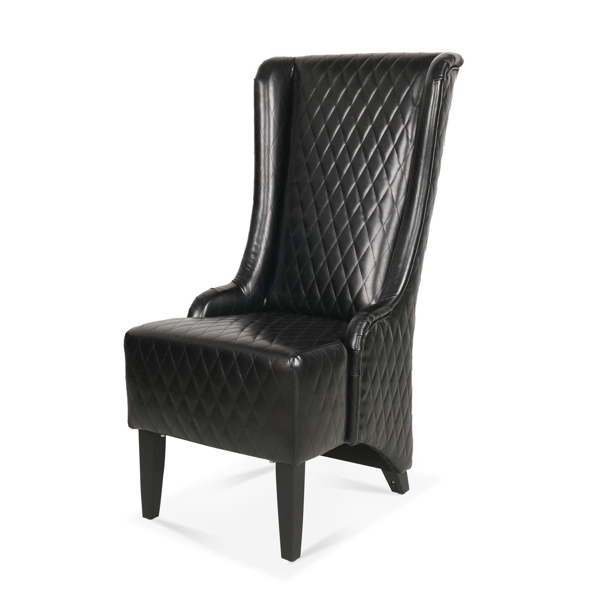 THE FURNITURE CO. Accent Chair Wide Faux Leather High-Back Accent Chair