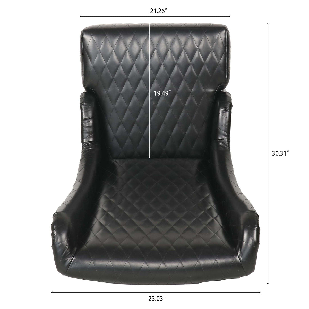 THE FURNITURE CO. Accent Chair Wide Faux Leather High-Back Accent Chair