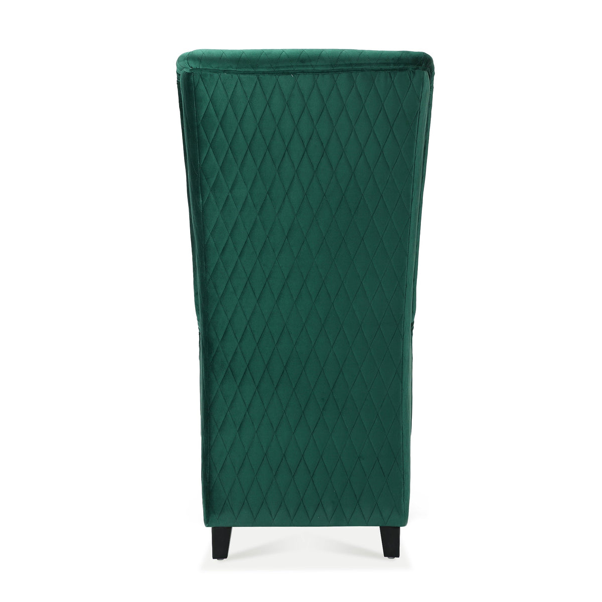 THE FURNITURE CO. Accent Chair Wide High-Back Velvet Accent Chair In Retro Green