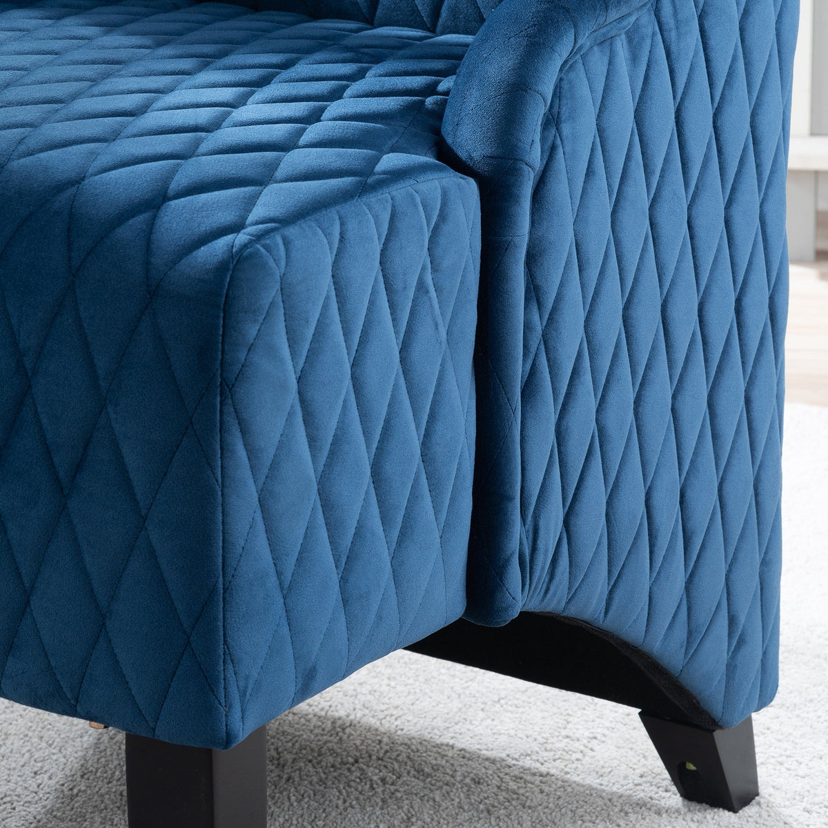 THE FURNITURE CO. Accent Chair Wide High Wingback Velvet Accent Chair