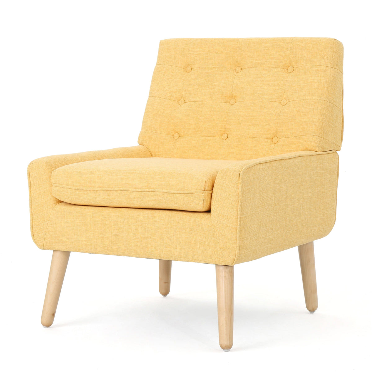 THE FURNITURE CO. Accent Chair Yellow Brooke Retro Club Chair