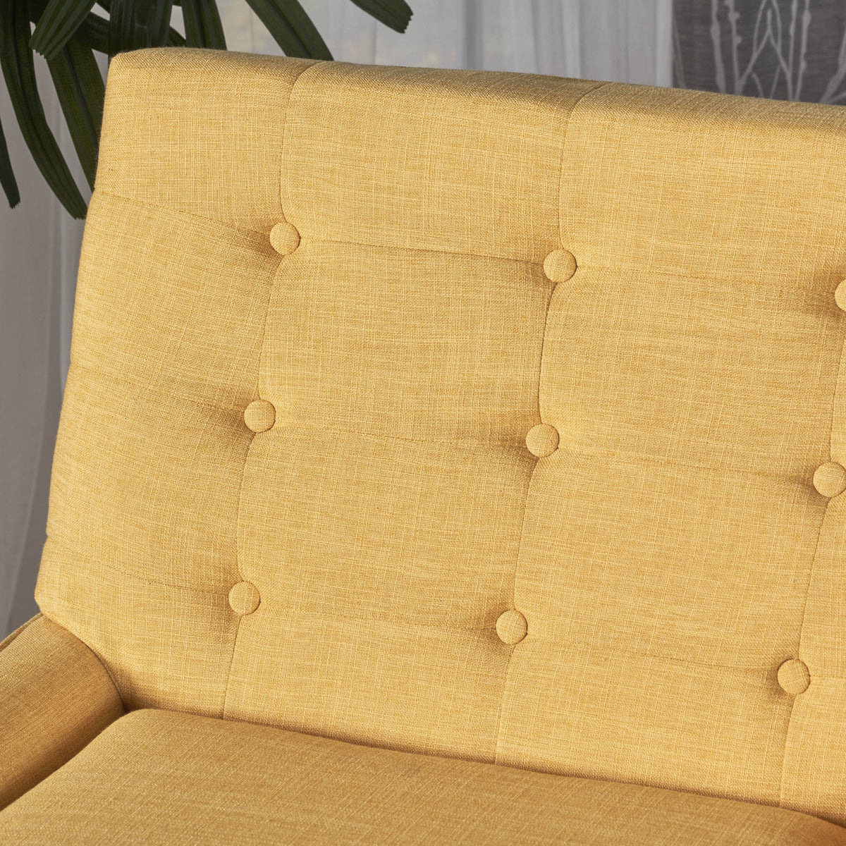 THE FURNITURE CO. Accent Chair Yellow Brooke Retro Club Chair