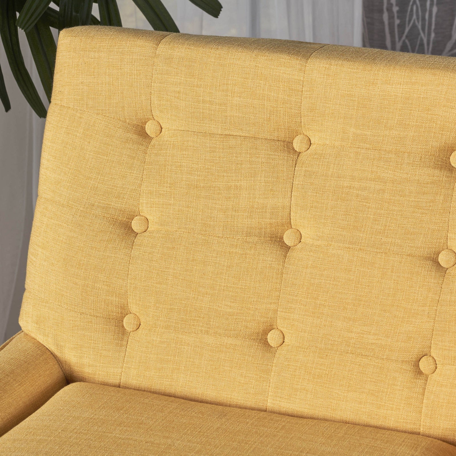 THE FURNITURE CO. Accent Chair Yellow Brooke Retro Club Chair