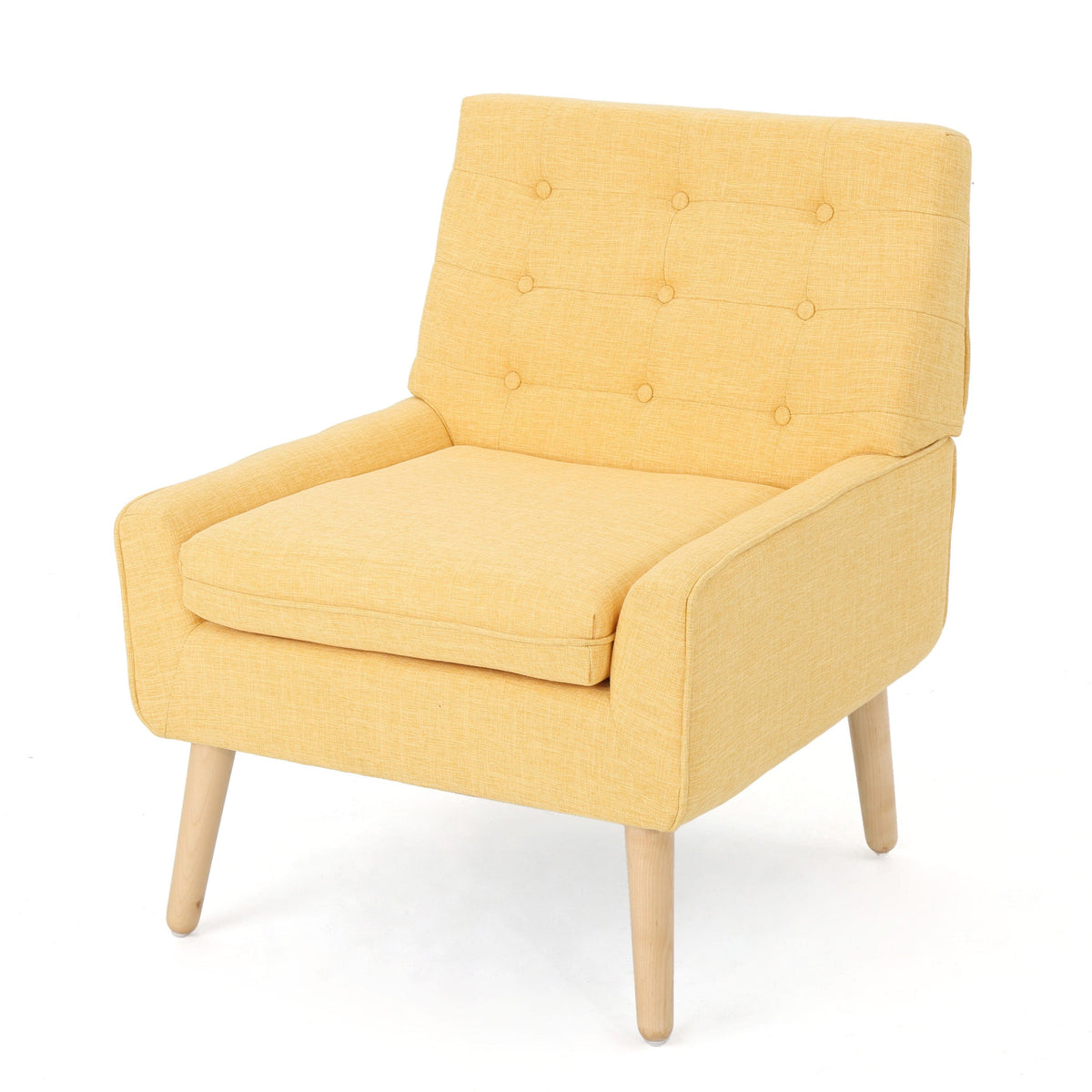 THE FURNITURE CO. Accent Chair Yellow Brooke Retro Club Chair