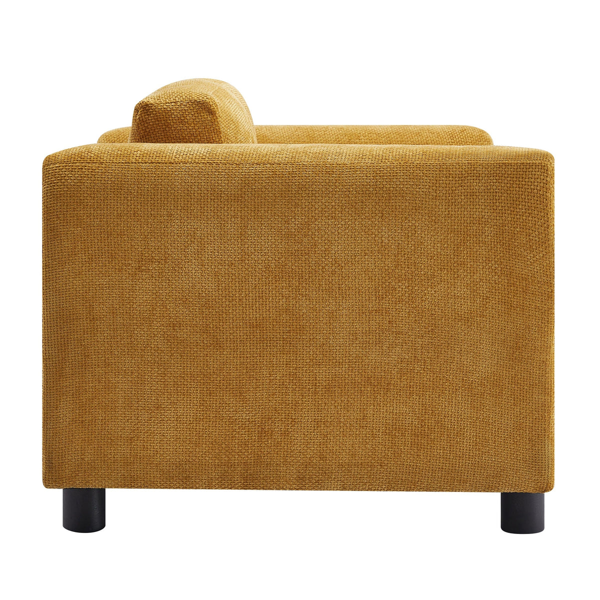 THE FURNITURE CO. Accent Chair Yellow Woven Velvet Oversized Armchair
