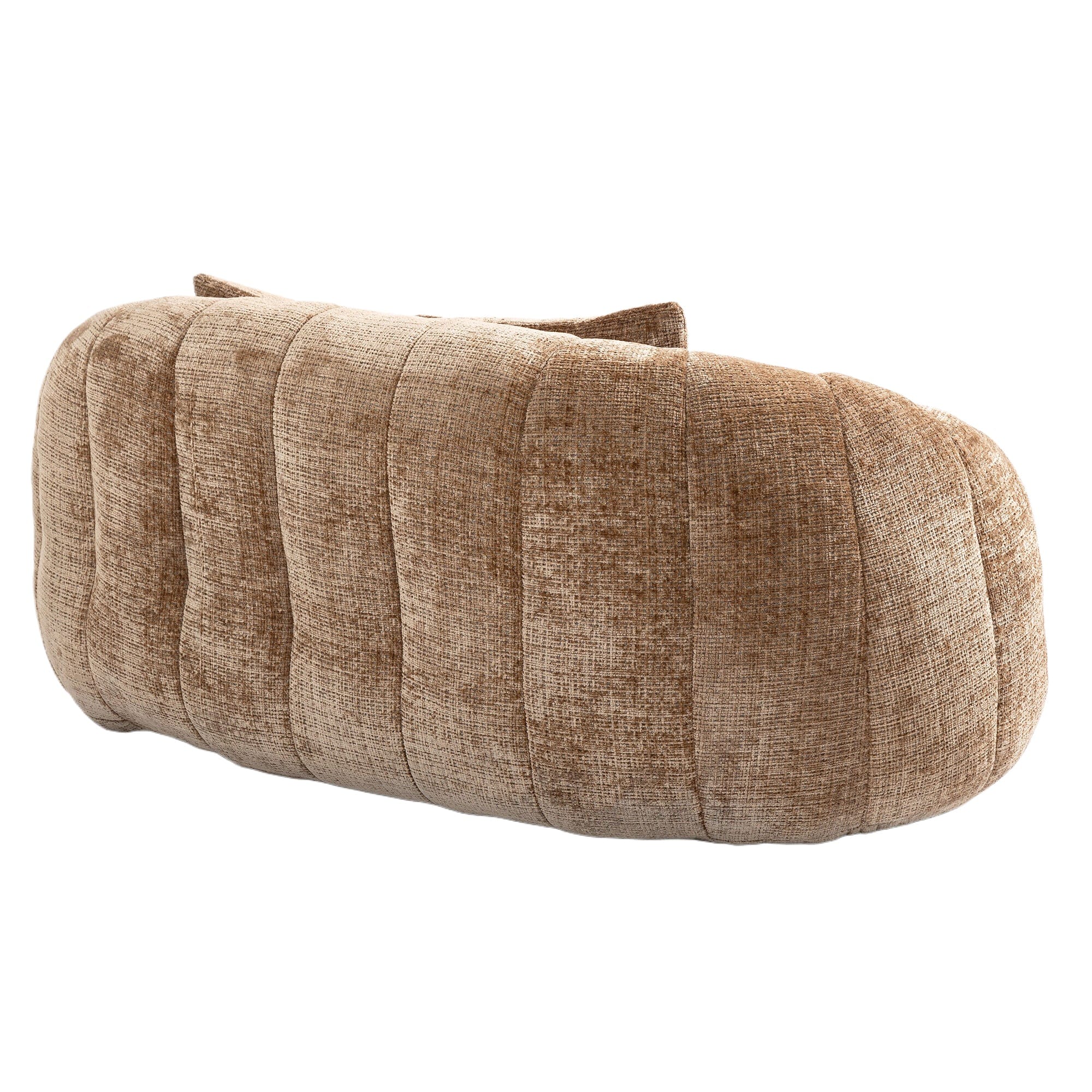 THE FURNITURE CO. Bean Bag Chair Comfortable High-Back Bean Bag Couch in Coffee Chenille