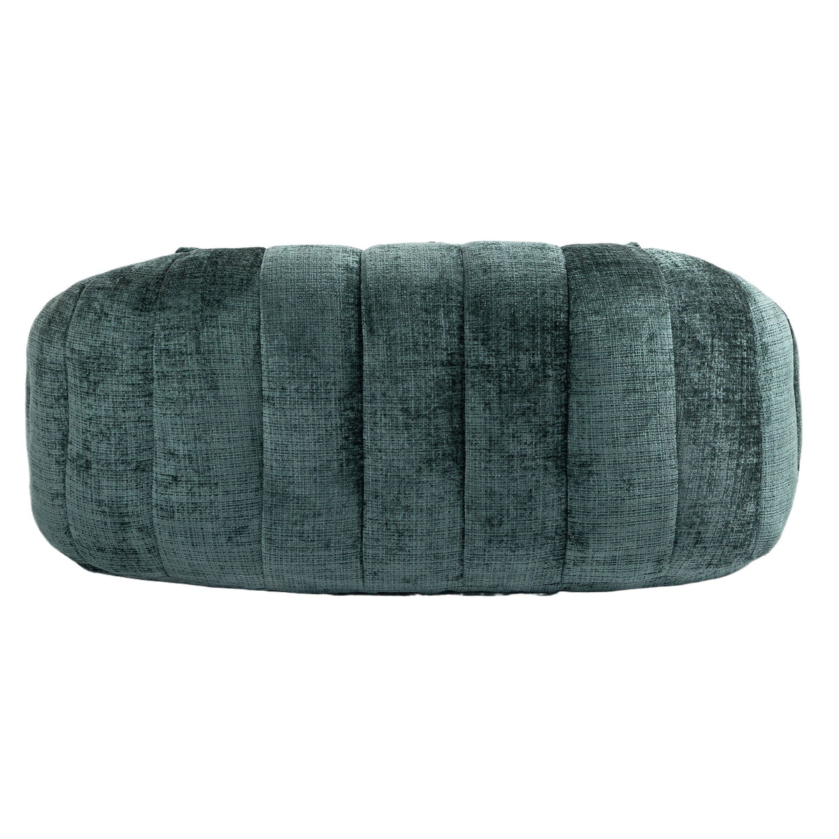 THE FURNITURE CO. Bean Bag Chair Comfortable High-Back Bean Bag Couch in Emerald Chenille