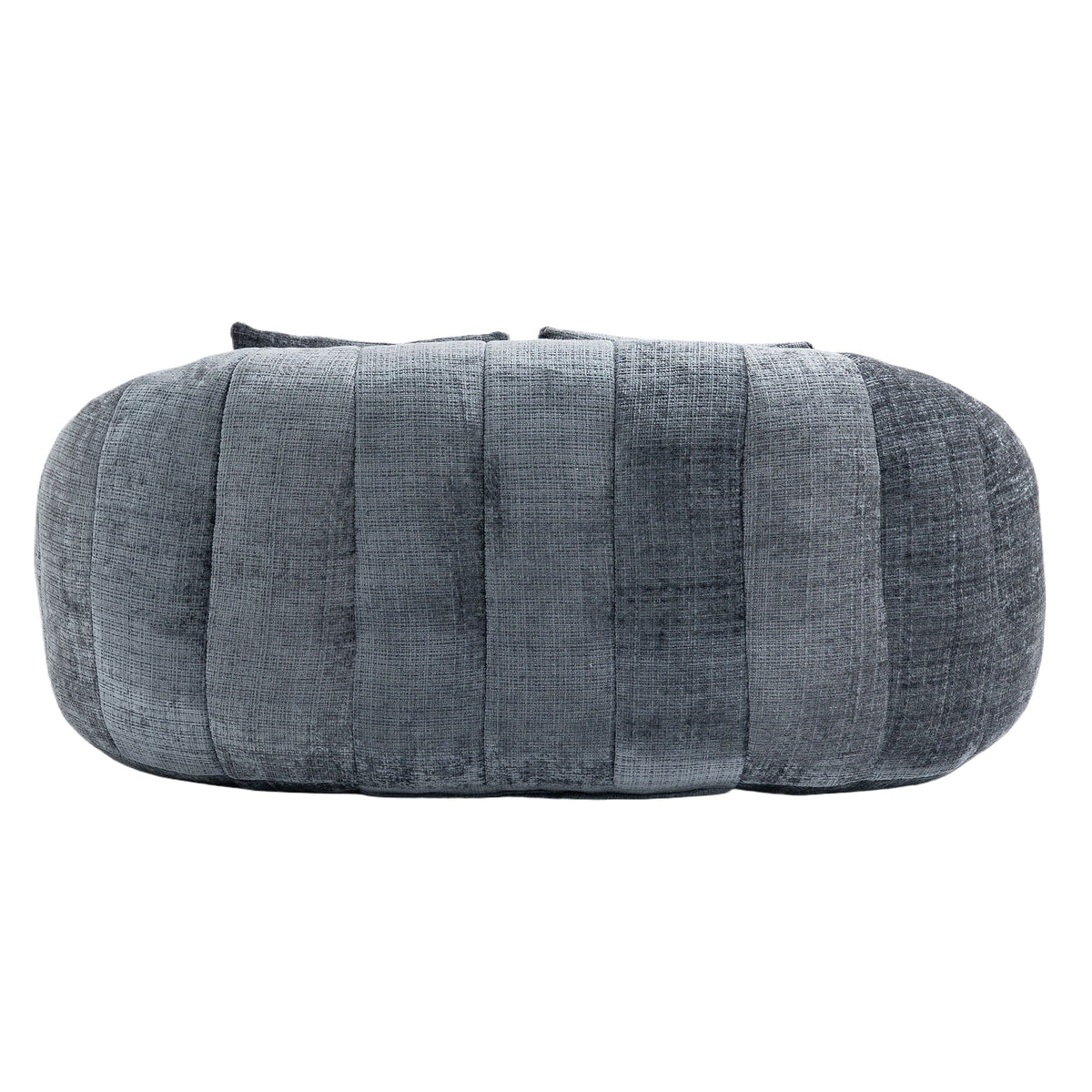 THE FURNITURE CO. Bean Bag Chair Comfortable High-Back Bean Bag Couch in Gray Chenille