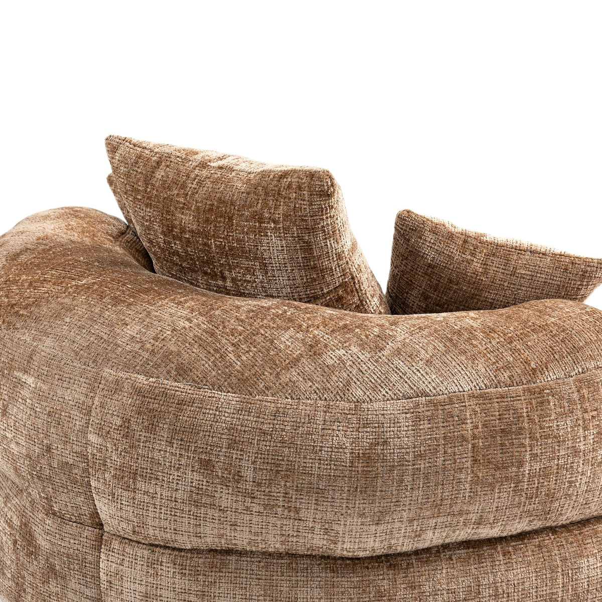 THE FURNITURE CO. Bean Bag Chair Default Comfortable Lazy Lounger Bean Bag Couch in Coffee Chenille