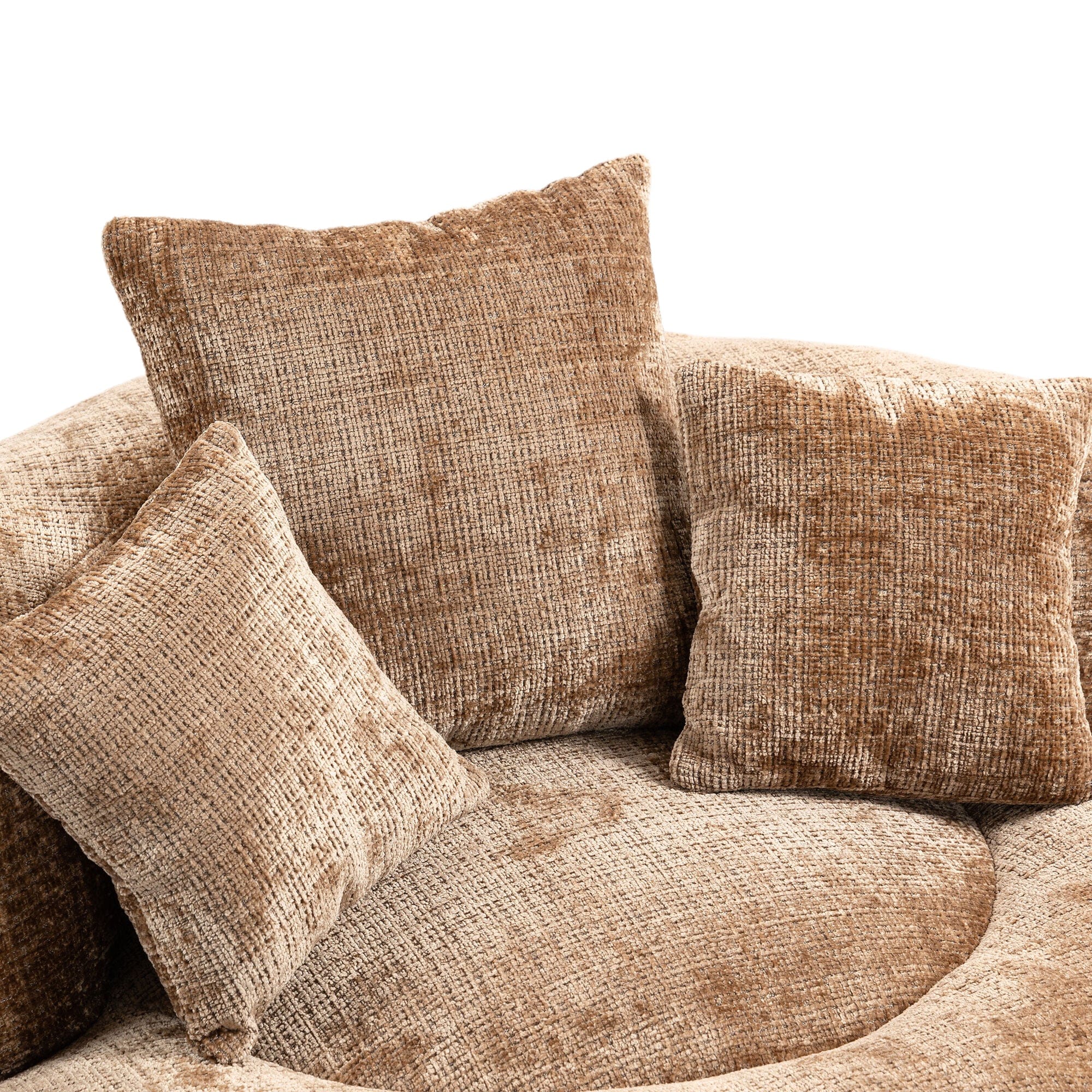 THE FURNITURE CO. Bean Bag Chair Default Comfortable Lazy Lounger Bean Bag Couch in Coffee Chenille