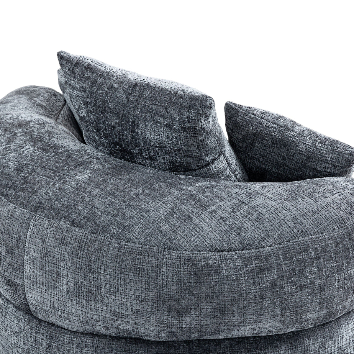 THE FURNITURE CO. Bean Bag Chair Default Comfortable Lazy Lounger Bean Bag Couch in Gray Chenille