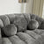 THE FURNITURE CO. Bean Bag Chair Gray Chenille Bean Shape 2-Seater Lazy Sofa