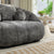 THE FURNITURE CO. Bean Bag Chair Gray Chenille Bean Shape 2-Seater Lazy Sofa