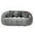 THE FURNITURE CO. Bean Bag Chair Gray Chenille Bean Shape 2-Seater Lazy Sofa