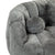 THE FURNITURE CO. Bean Bag Chair Gray Chenille Bean Shape 2-Seater Lazy Sofa