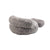 THE FURNITURE CO. Bean Bag Chair Shaggy Bean Bag Chair with Ottoman and Handle In Gray