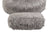 THE FURNITURE CO. Bean Bag Chair Shaggy Bean Bag Chair with Ottoman and Handle In Gray