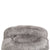 THE FURNITURE CO. Bean Bag Chair Shaggy Bean Bag Chair with Ottoman and Handle In Gray