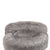 THE FURNITURE CO. Bean Bag Chair Shaggy Bean Bag Chair with Ottoman and Handle In Gray