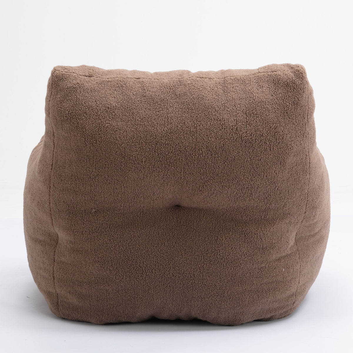 THE FURNITURE CO. Bean Bag Chair Soft Teddy Tufted Bean Bag Chair in Coffee