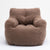 THE FURNITURE CO. Bean Bag Chair Soft Teddy Tufted Bean Bag Chair in Coffee