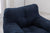 THE FURNITURE CO. Bean Bag Chair Soft Teddy Tufted Bean Bag Chair in Dark Blue