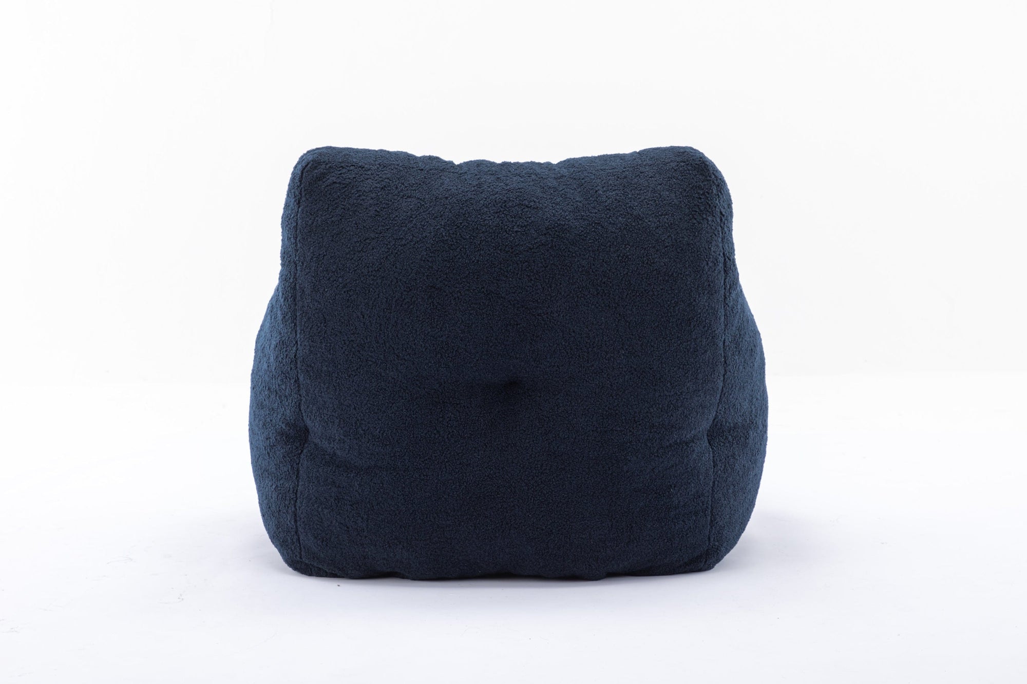 THE FURNITURE CO. Bean Bag Chair Soft Teddy Tufted Bean Bag Chair in Dark Blue