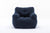 THE FURNITURE CO. Bean Bag Chair Soft Teddy Tufted Bean Bag Chair in Dark Blue