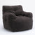 THE FURNITURE CO. Bean Bag Chair Soft Teddy Tufted Bean Bag Chair in Dark Gray