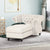 THE FURNITURE CO. Convertible Sofa Sleeper Chesterfield Chaise Lounge with Button Tufting and Nailhead Accents