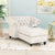 THE FURNITURE CO. Convertible Sofa Sleeper Chesterfield Chaise Lounge with Button Tufting and Nailhead Accents